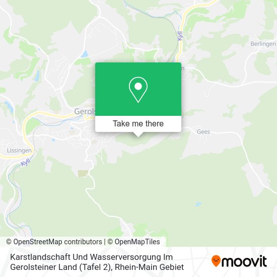 Карта Karstlandschaft Und Wasserversorgung Im Gerolsteiner Land (Tafel 2)