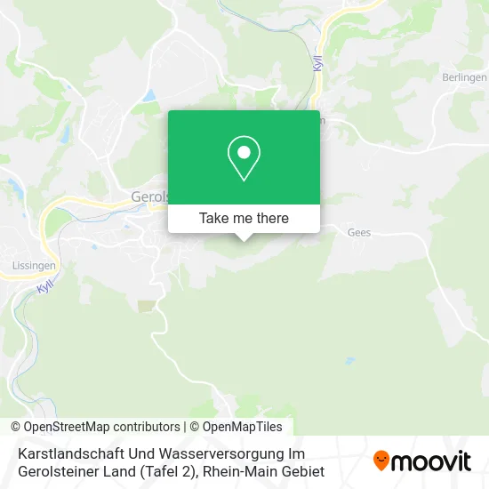 Карта Karstlandschaft Und Wasserversorgung Im Gerolsteiner Land (Tafel 2)