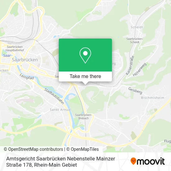 Карта Amtsgericht Saarbrücken Nebenstelle Mainzer Straße 178