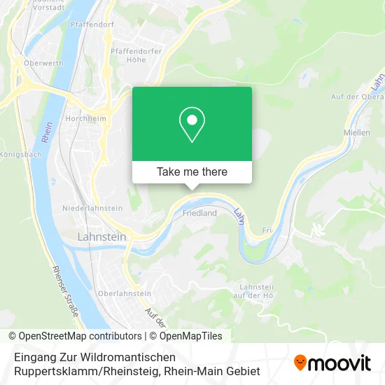 Карта Eingang Zur Wildromantischen Ruppertsklamm / Rheinsteig