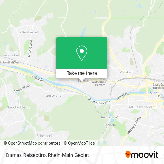 Карта Damas Reisebüro