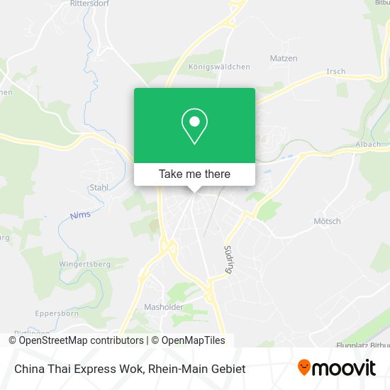 Карта China Thai Express Wok