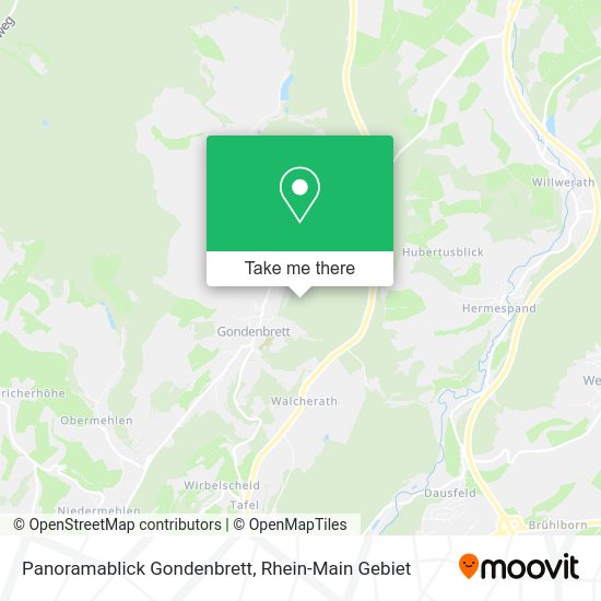 Карта Panoramablick Gondenbrett