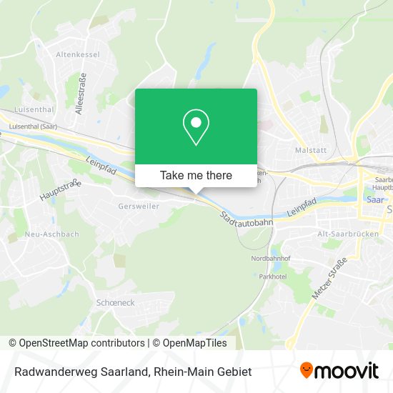 Карта Radwanderweg Saarland
