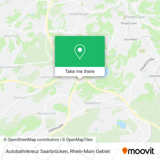 Карта Autobahnkreuz Saarbrücken