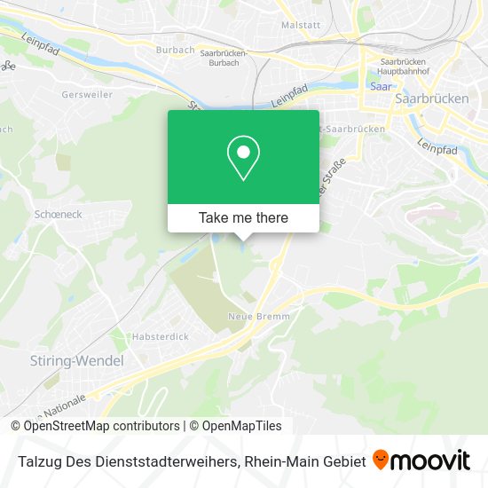 Карта Talzug Des Dienststadterweihers