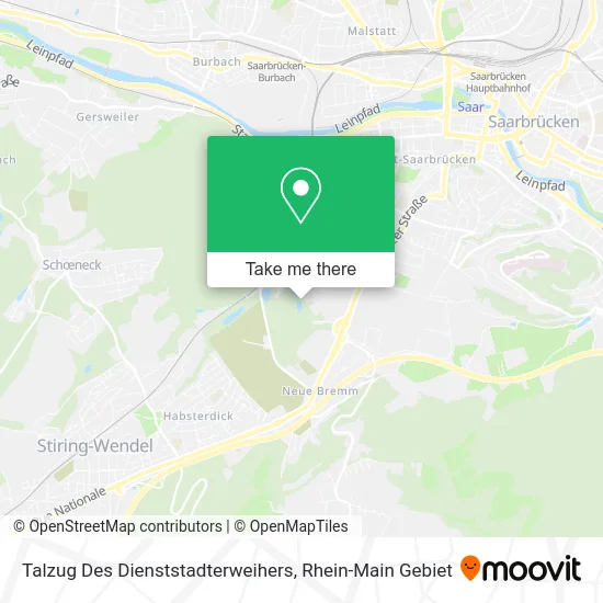 Карта Talzug Des Dienststadterweihers