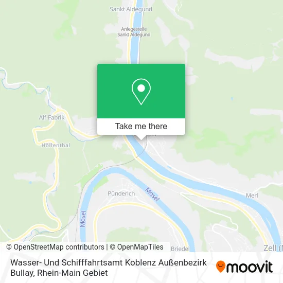 Карта Wasser- Und Schifffahrtsamt Koblenz Außenbezirk Bullay
