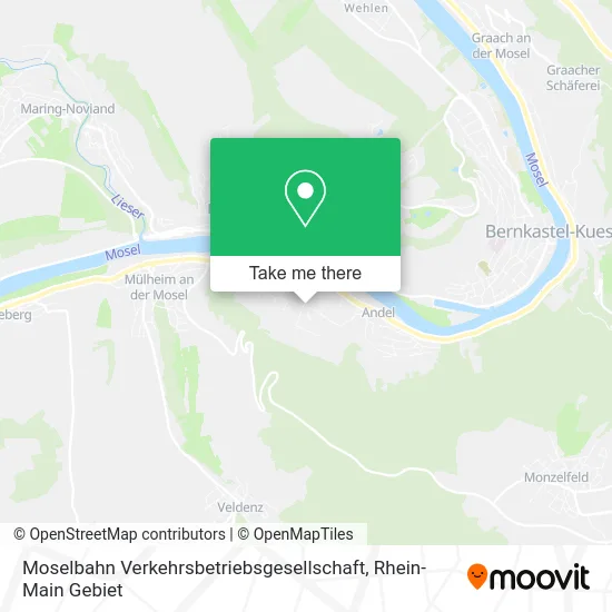 Карта Moselbahn Verkehrsbetriebsgesellschaft