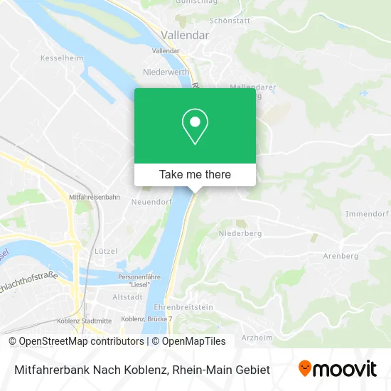 Карта Mitfahrerbank Nach Koblenz