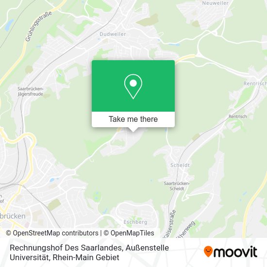 Карта Rechnungshof Des Saarlandes, Außenstelle Universität