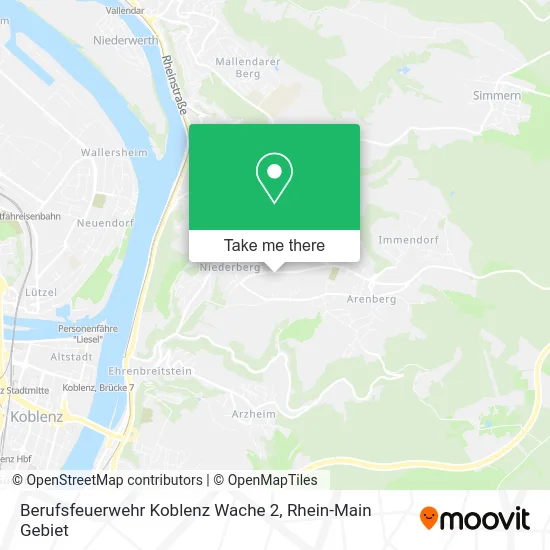 Карта Berufsfeuerwehr Koblenz Wache 2