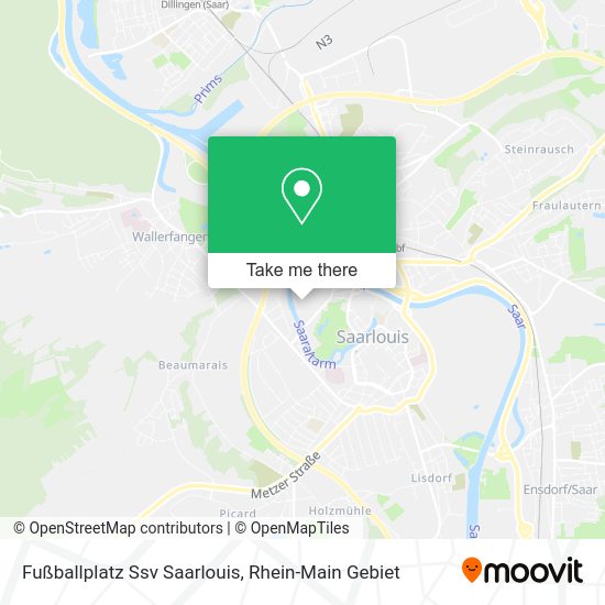 Карта Fußballplatz Ssv Saarlouis