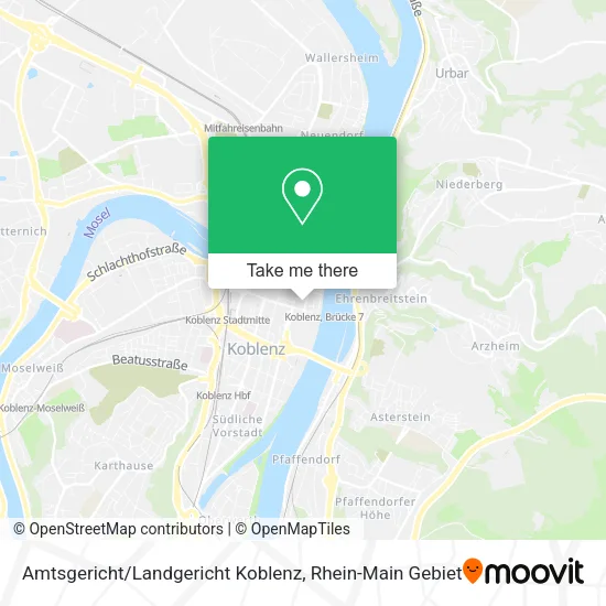 Карта Amtsgericht / Landgericht Koblenz