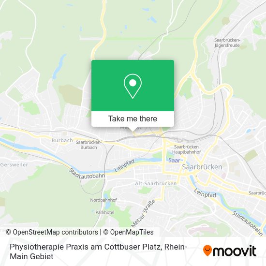 Карта Physiotherapie Praxis am Cottbuser Platz