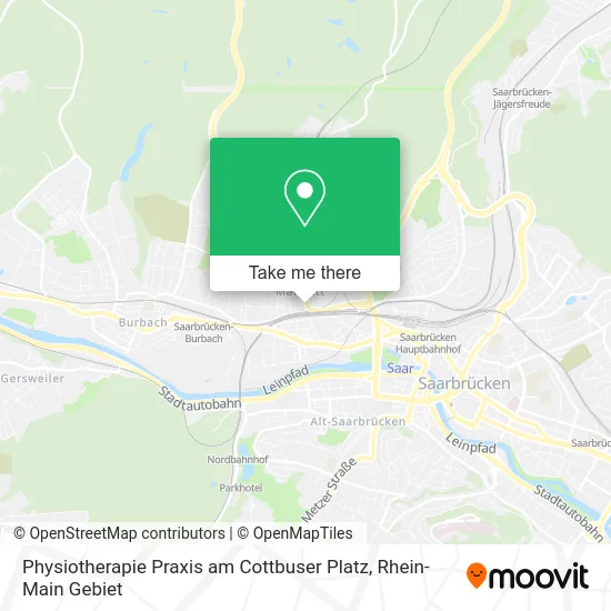 Карта Physiotherapie Praxis am Cottbuser Platz