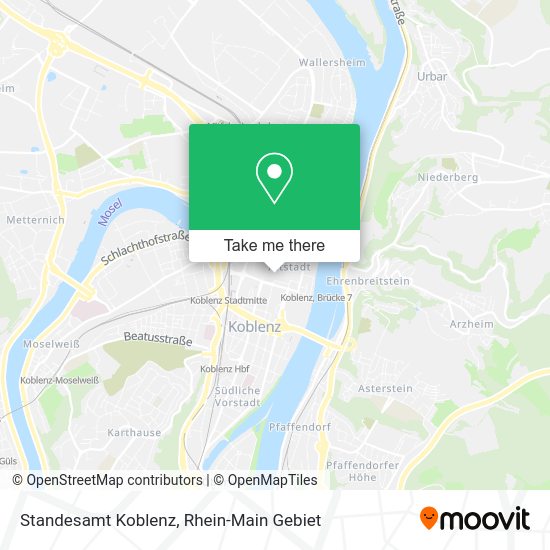 Карта Standesamt Koblenz