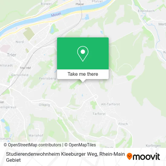 Карта Studierendenwohnheim Kleeburger Weg