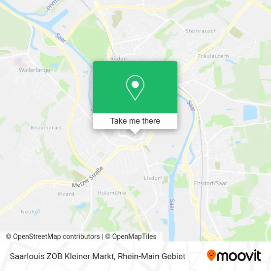 Карта Saarlouis ZOB Kleiner Markt