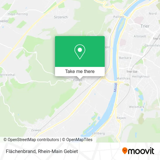 Карта Flächenbrand