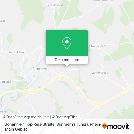 Карта Johann-Philipp-Reis-Straße, Simmern (Hunsr)