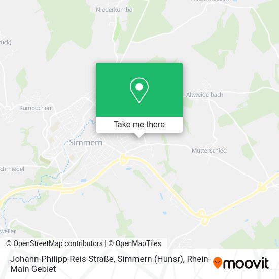 Карта Johann-Philipp-Reis-Straße, Simmern (Hunsr)