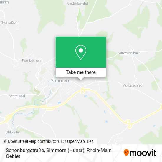 Карта Schönburgstraße, Simmern (Hunsr)