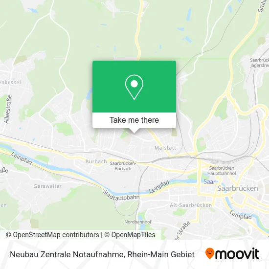 Карта Neubau Zentrale Notaufnahme