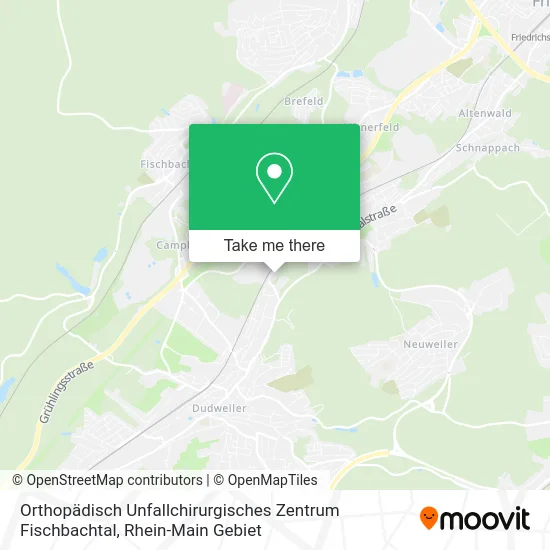 Карта Orthopädisch Unfallchirurgisches Zentrum Fischbachtal
