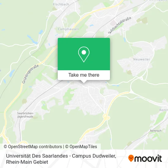 Карта Universität Des Saarlandes - Campus Dudweiler