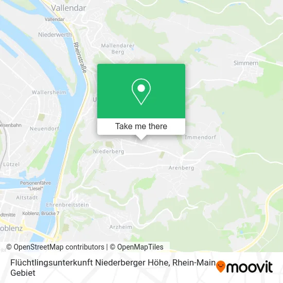 Карта Flüchtlingsunterkunft Niederberger Höhe