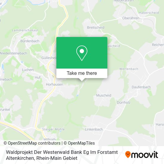Карта Waldprojekt Der Westerwald Bank Eg Im Forstamt Altenkirchen
