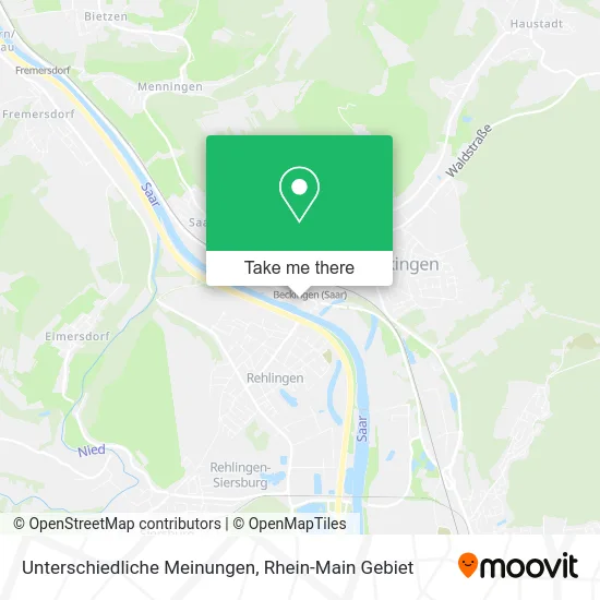 Карта Unterschiedliche Meinungen