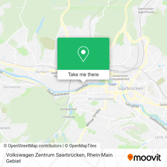Карта Volkswagen Zentrum Saarbrücken