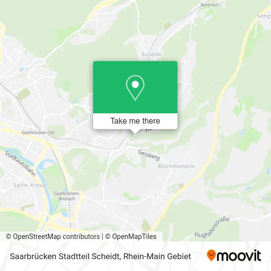 Карта Saarbrücken Stadtteil Scheidt