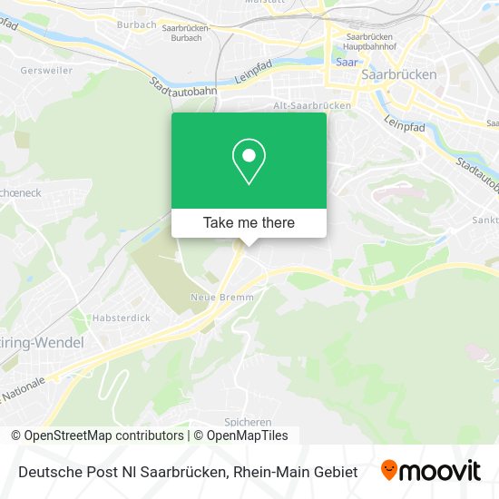 Карта Deutsche Post Nl Saarbrücken