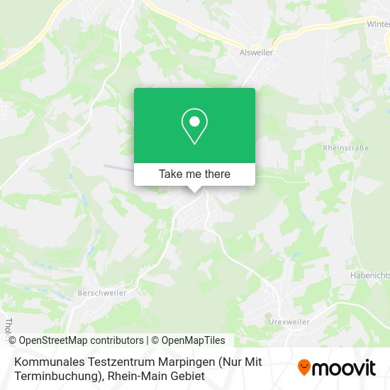Карта Kommunales Testzentrum Marpingen (Nur Mit Terminbuchung)