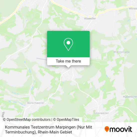 Карта Kommunales Testzentrum Marpingen (Nur Mit Terminbuchung)