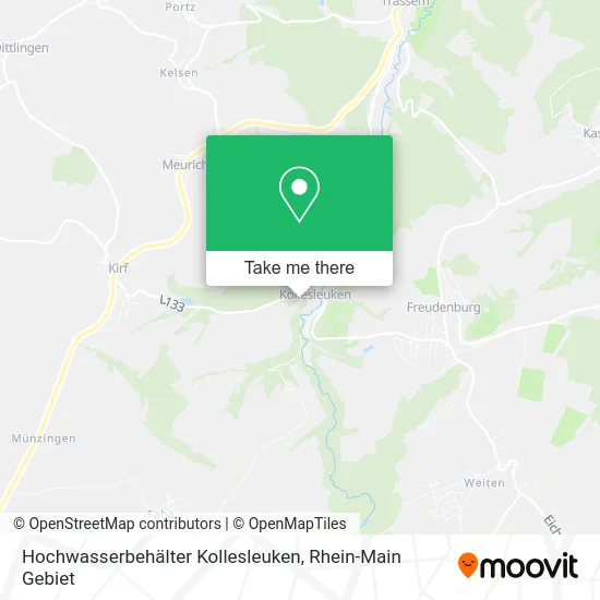 Карта Hochwasserbehälter Kollesleuken
