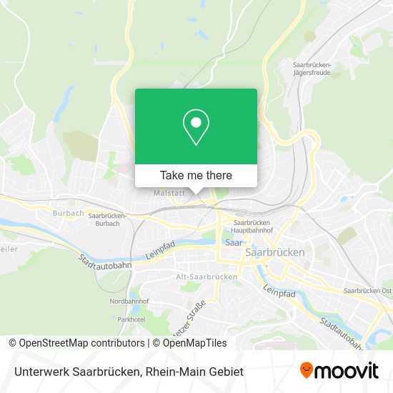 Карта Unterwerk Saarbrücken