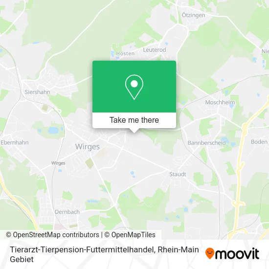 Карта Tierarzt-Tierpension-Futtermittelhandel