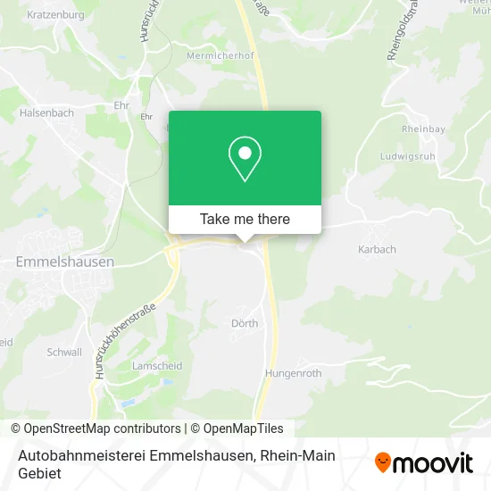 Карта Autobahnmeisterei Emmelshausen