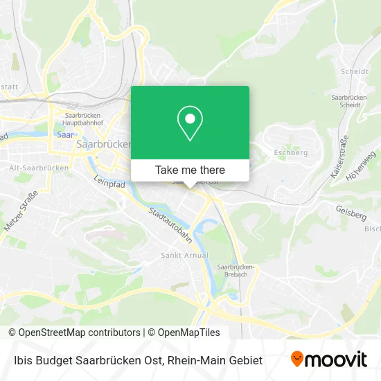 Карта Ibis Budget Saarbrücken Ost