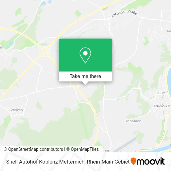 Карта Shell Autohof Koblenz Metternich