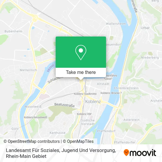 Карта Landesamt Für Soziales, Jugend Und Versorgung