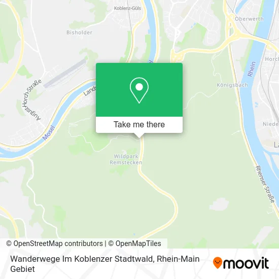 Карта Wanderwege Im Koblenzer Stadtwald