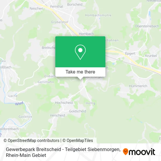 Карта Gewerbepark Breitscheid - Teilgebiet Siebenmorgen