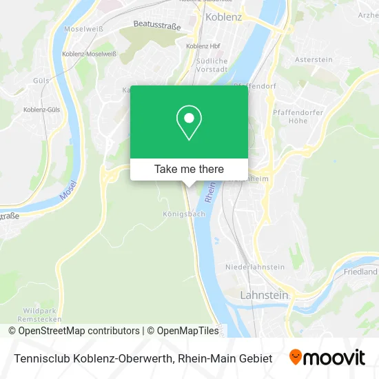 Карта Tennisclub Koblenz-Oberwerth