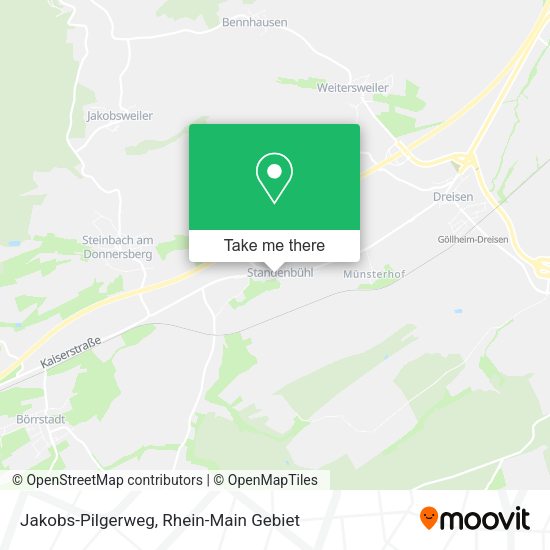 Карта Jakobs-Pilgerweg