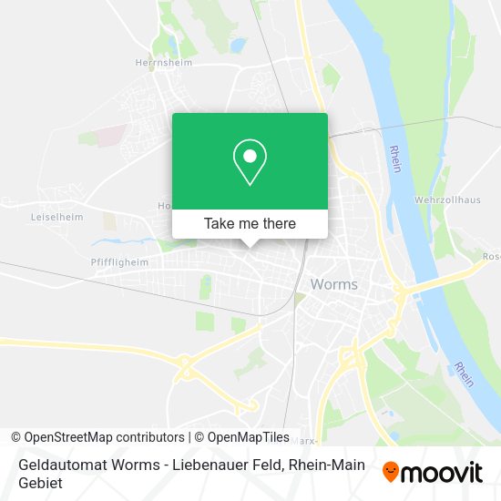 Карта Geldautomat Worms - Liebenauer Feld